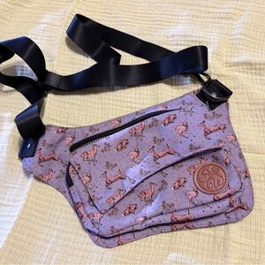 Wildflower Lavender Deer Print Crossbody Bag